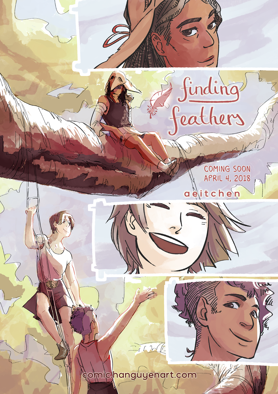 Finding Feathers webcomic will begin serialisation from April 4, 2018